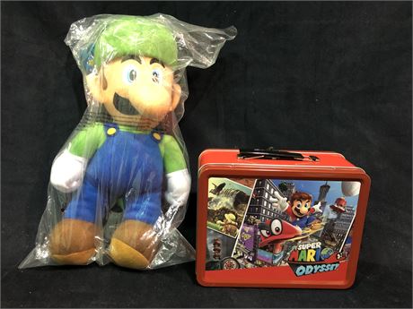 (NEW) MARIO LUNCH BOX AND LUIGI BACKPACK
