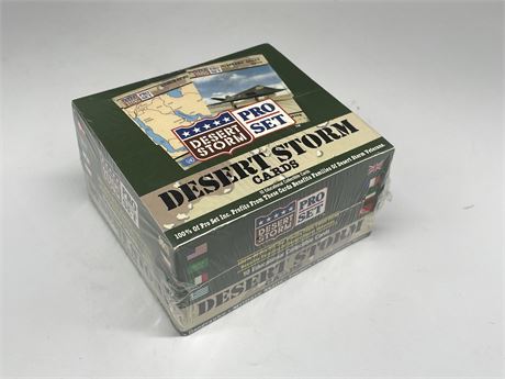 FACTORY SEALED DESERT STORM CARD BOX (36 PACKS - 10 CARDS PER PACK)