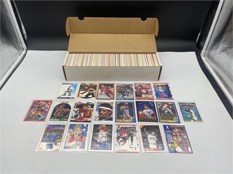 APPRX 800 SPORTS CARDS (INCLUDING SOME STARS & ROOKIES)