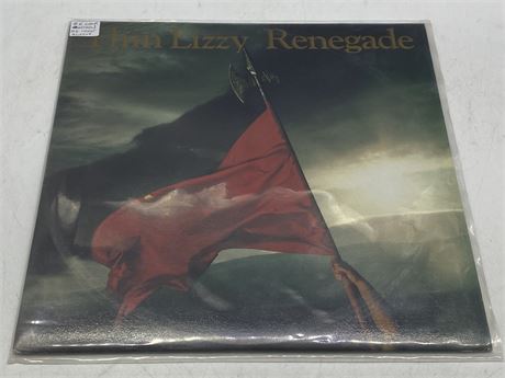 THIN LIZZY - RENEGADE W/OG INNER SLEEVE - EXCELLENT (E)