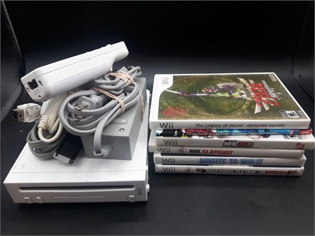 NINTENDO WII CONSOLE WITH GAMES