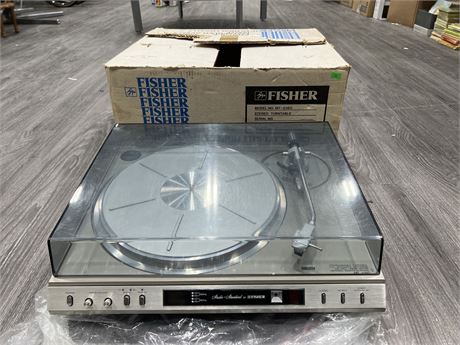 IN BOX FISHER MT-6360 TURNTABLE 21”x19” - LIKE NEW