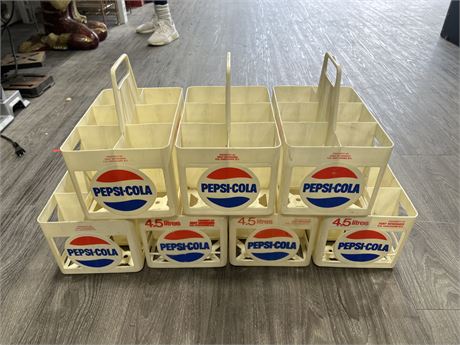 LOT OF 7 PEPSI 6 PACK CARRIERS