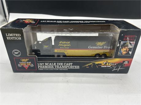 LIMITED EDITION RAHAL HOGAN DIE CAST TRANSPORTER - 1:87 SCALE