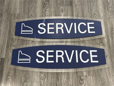 2 TELEPHONE SERVICE SIGNS (39” wide)