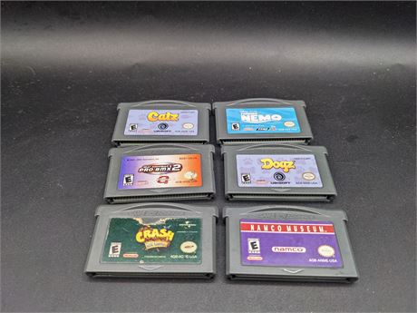 6 GAMEBOY ADVANCE GAMES - VERY GOOD CONDITION
