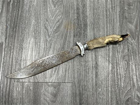 VINTAGE HOOF HANDLED KNIFE (16”)