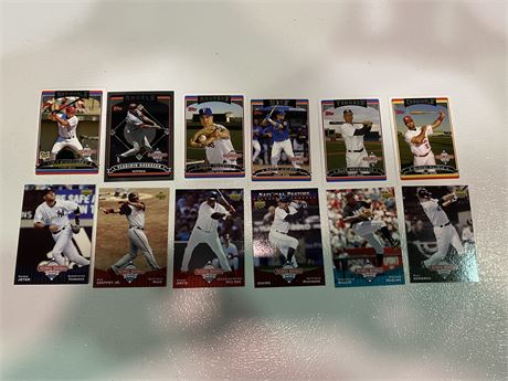 12 BASEBALL CARDS (Marquee players)