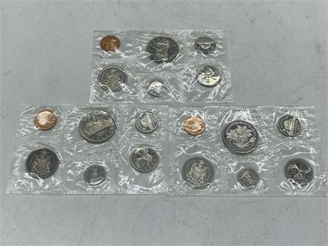 (2) 1968 UNCIRCULATED COIN SETS & (1) 1970 UNCIRCULATED SET
