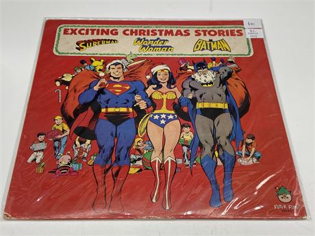 1977 D.C COMICS CHRISTMAS SUPERHEROES - SUPEMAN, WONDER WOMAN, BATMAN