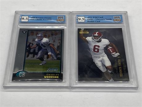 2 GCG 9.5 NFL CARDS INCLUDING ROOKIE