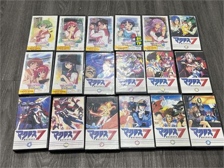 18 JAPANESE TOHEART / MACROSS ANIME VHS TAPES