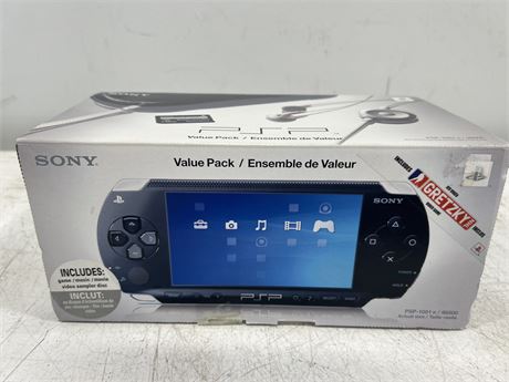 SONY PSP W/OG BOX - INCLUDES SYSTEM & GAME - DOES NOT HAVE CABLE + OTHERS