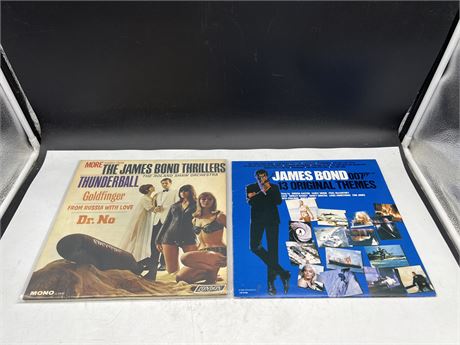 2 JAMES BOND SOUNDTRACK RECORDS - NEAR MINT (NM)
