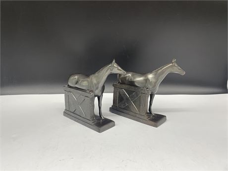 PRE-MID CENTURY HEAVY HORSE BOOKENDS