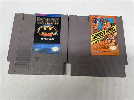 2 NES GAMES BATMAN & DONKEY KONG CLASSICS