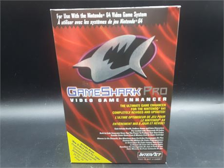 GAMESHARK PRO - WITH BOX / MANUAL - EXCELLENT CONDITION - N64