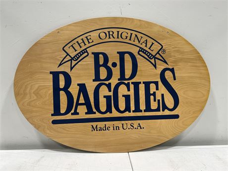THE ORIGINAL BD BAGGIES WOOD SIGN (31.5” wide)