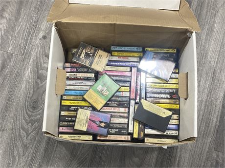 BOX OF 65 ASSORTED CASSETTES