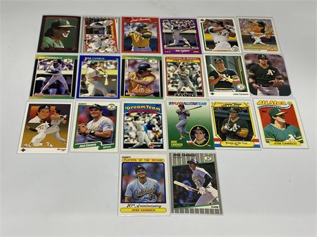 20 JOSE CANSECO CARDS