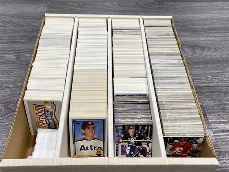 BOX OF MISC. NHL/MLB CARDS (Majority NHL)