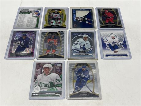 10 NHL STAR CARDS