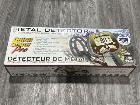 QUICK DRAW PRO METAL DETECTOR - COMPLETE IN BOX / WORKS