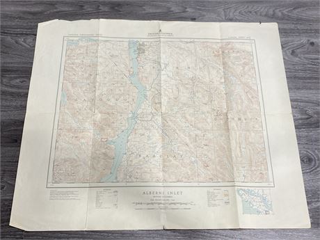 1947 MAP OF ALBERNI INLET