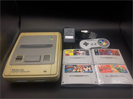 SUPER FAMICOM CONSOLE WITH GAMES - VERY GOOD CONDITION