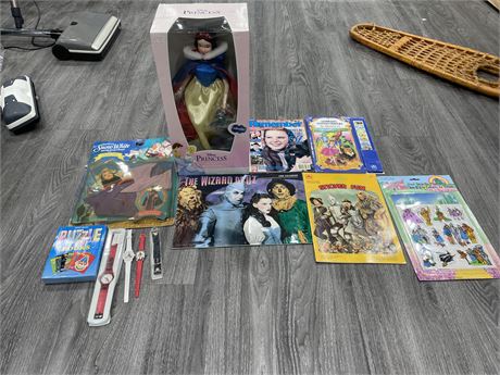 SNOW WHITE, WIZARD OF OZ, PRINCESS DOLL + COLLECTABLES