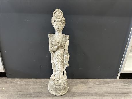EARLY CEMENT STATUE - 28” TALL
