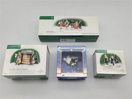 DEPT 56 CHRISTMAS ALPHINE AND DICKENS VILLAGE