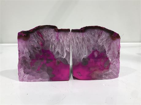 AGATE BOOKENDS