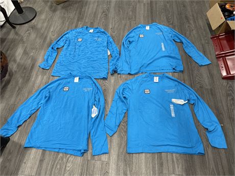 (4 NEW WITH TAGS) 2010 VANCOUVER WINTER OLYMPICS VOLUNTEER LONG SLEEVE SHIRTS