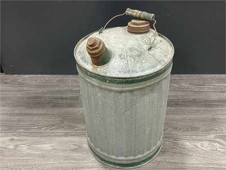 GALVANIZED STEEL 5 GAL GAS CANISTER (18.5” tall)