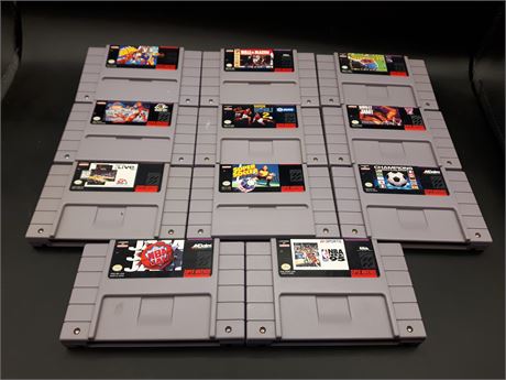 COLLECTION OF SUPER NINTENDO GAMES - VERY GOOD CONDITION