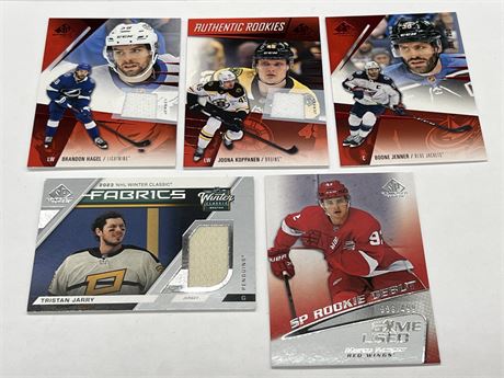 5 NHL ROOKIE / PATCH / NUMBERED CARDS