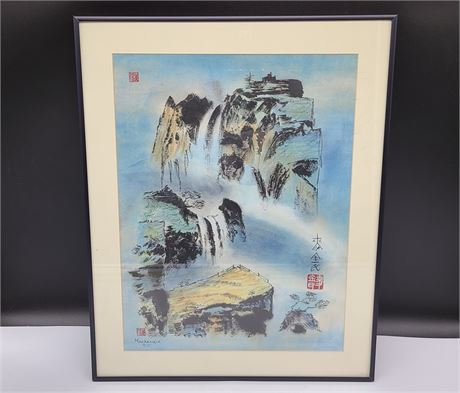 SIGNED CHINESE WATER COLOR (20"x16")