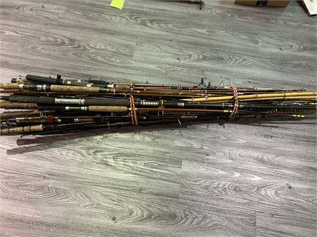 LARGE LOT OF MISC. FISHING RODS