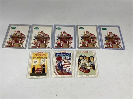 (3) 1993 COCA COLA CARDS & (5) 1991 PARKHURST NHL XMAS CARDS