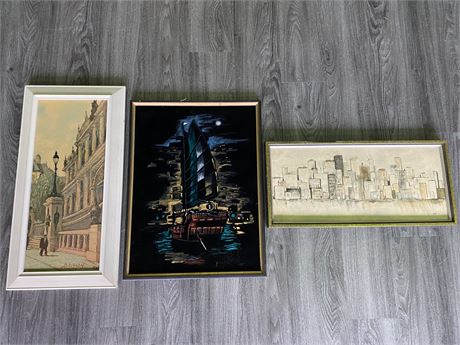 3 MCM WALL ART (Black picture is 25”X19”)