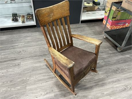 ANTIQUE CANADIAN MADE ROCKING CHAIR