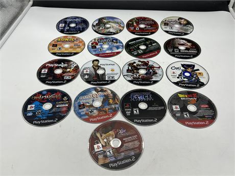 17 PS2 GAMES - CONDITION VARIES