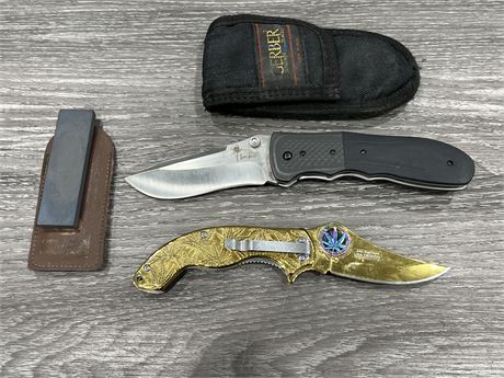 LAMBERT KNIFE, MARIJUANA KNIFE & SHARPENER