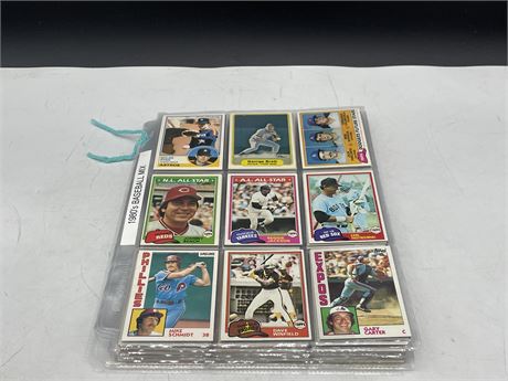1980’s BASEBALL MIX CARDS IN SHEETS