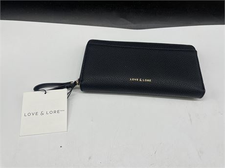 NEW WITH TAGS BLACK LOVE AND LORE EDEN CNTNNTL WALLET