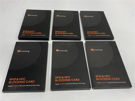 6 NEW RFID & NFC BLOCKING CARDS