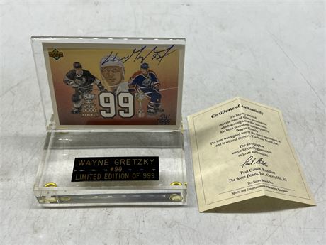 SIGNED LIMITED EDITION GRETZKY CARD W/COA