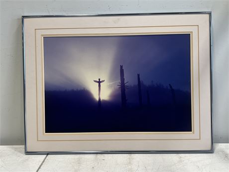 TOTEMS AT SUNRISE FRAMED / MATTED PHOTO (30.5”x22.5”)