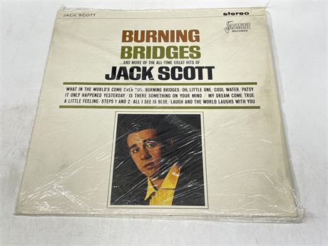 JACK SCOTT UK PRESS - BURNING BRIDGES - EXCELLENT (E)